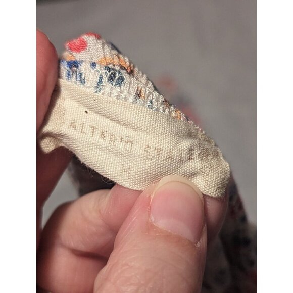 Altar'd State Pink Size Medium Floral Cropped Blouse With Puff Sleeve Tie Around - Picture 7 of 10